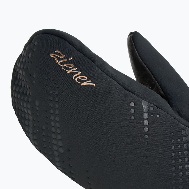 Mănuși de schi pentru femei ZIENER Karoia WS PR Mitten black/rose metallic 5