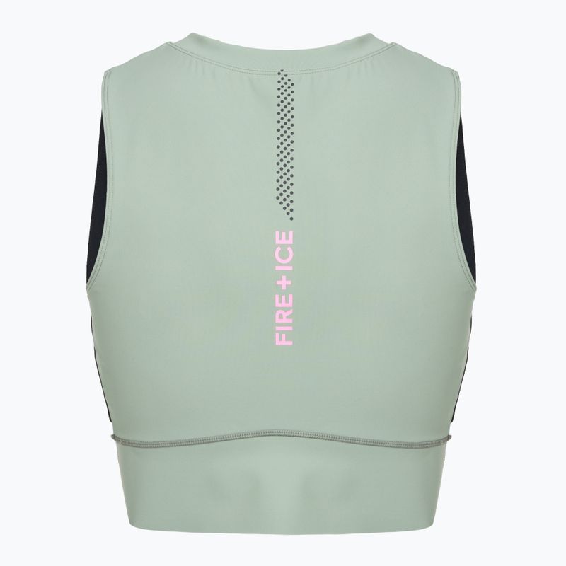 tricou de antrenament pentru femei BOGNER FIRE+ICE Caia 1/4 Zip eucalyptus 2