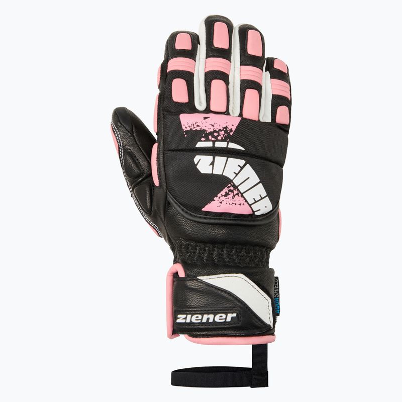Mănuși de schi pentru copii Ziener Lanus-Z AS PR black/pink vanilla 2