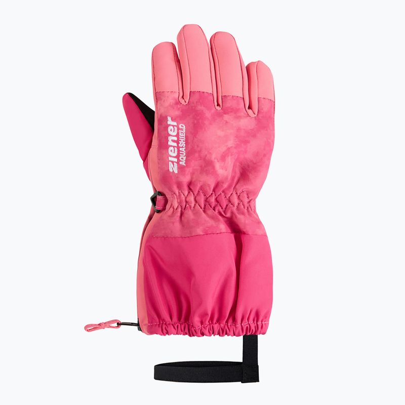 Mănuși de schi pentru copii ZIENER Levio AS Minis tie dye pop pink 2