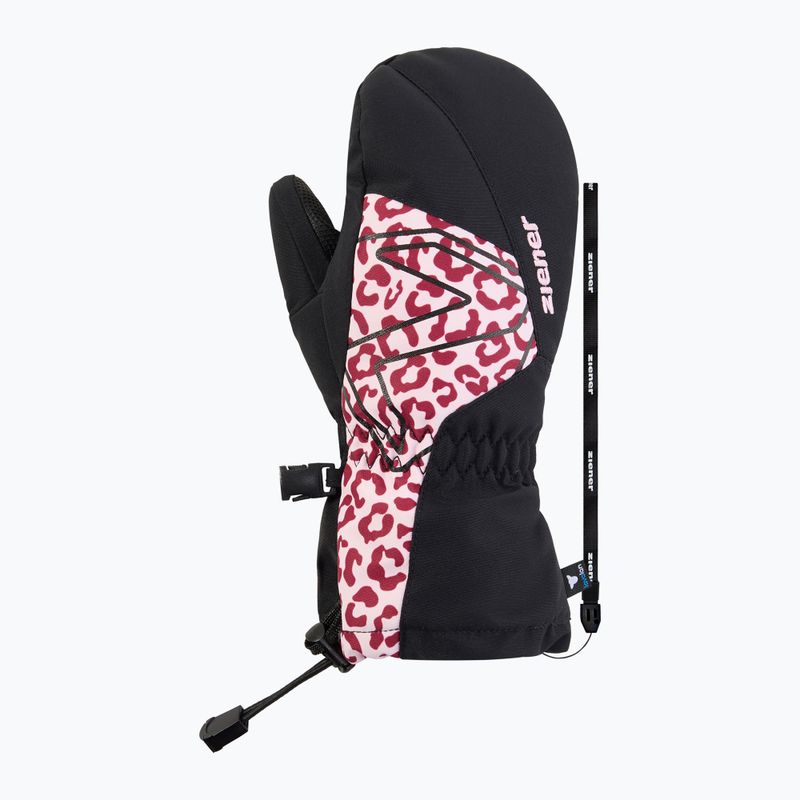 Mănuși de schi pentru copii ZIENER Lavalino-Z Aquashield AW Mitten black/red leo 2