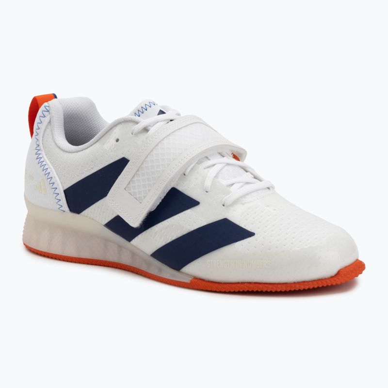 Încălțăminte de ridicare greutăți adidas Adipower Weightlifting III Footwear white/dark blue/royal blue