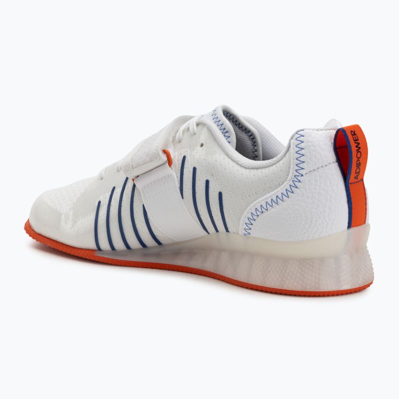 Încălțăminte de ridicare greutăți adidas Adipower Weightlifting III Footwear white/dark blue/royal blue 3