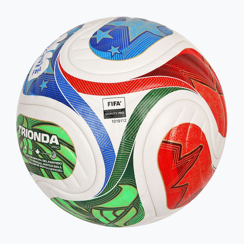 Minge de fotbal adidas Trionda Pro World Cup white/blue mărimea 5 3