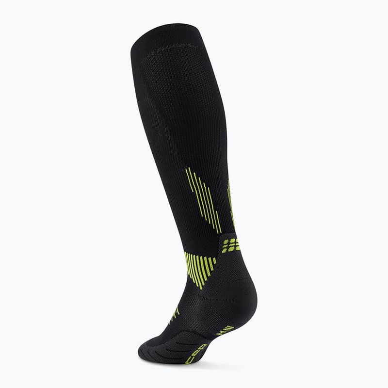 Șosete compresive pentru femei CEP Run Tall 5.0 black/lime 3
