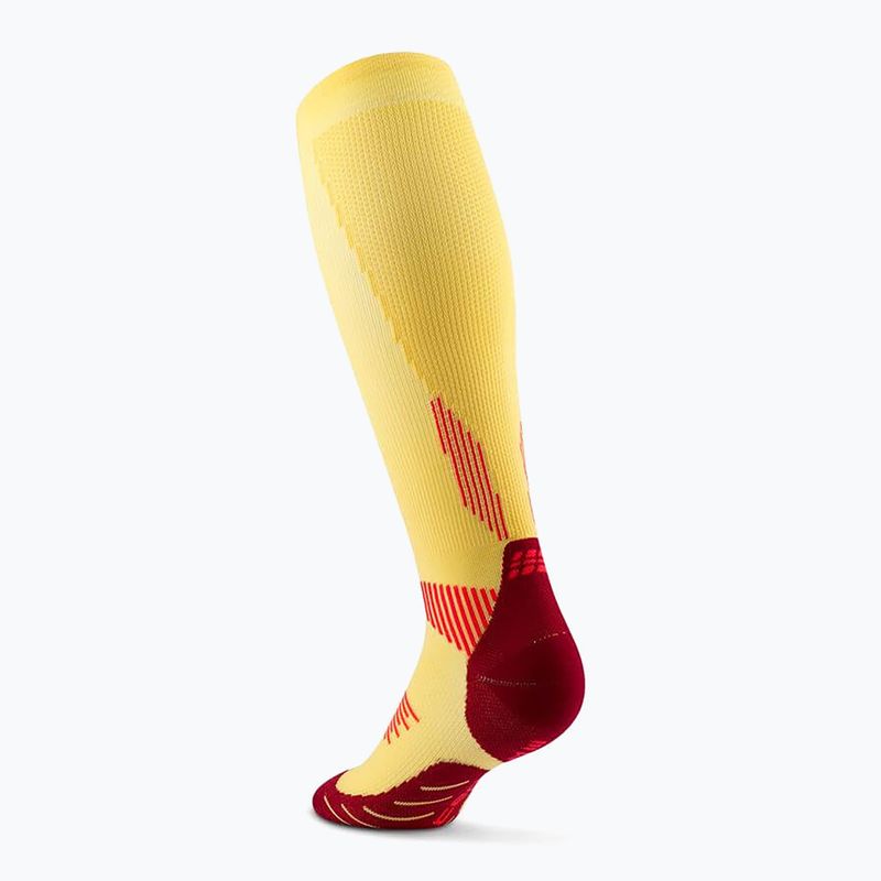Șosete compresive pentru femei CEP Run Tall 5.0 marigold/burgundy 3