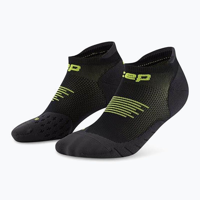 Șosete compresive pentru femei CEP Run No Show 5.0 black/lime