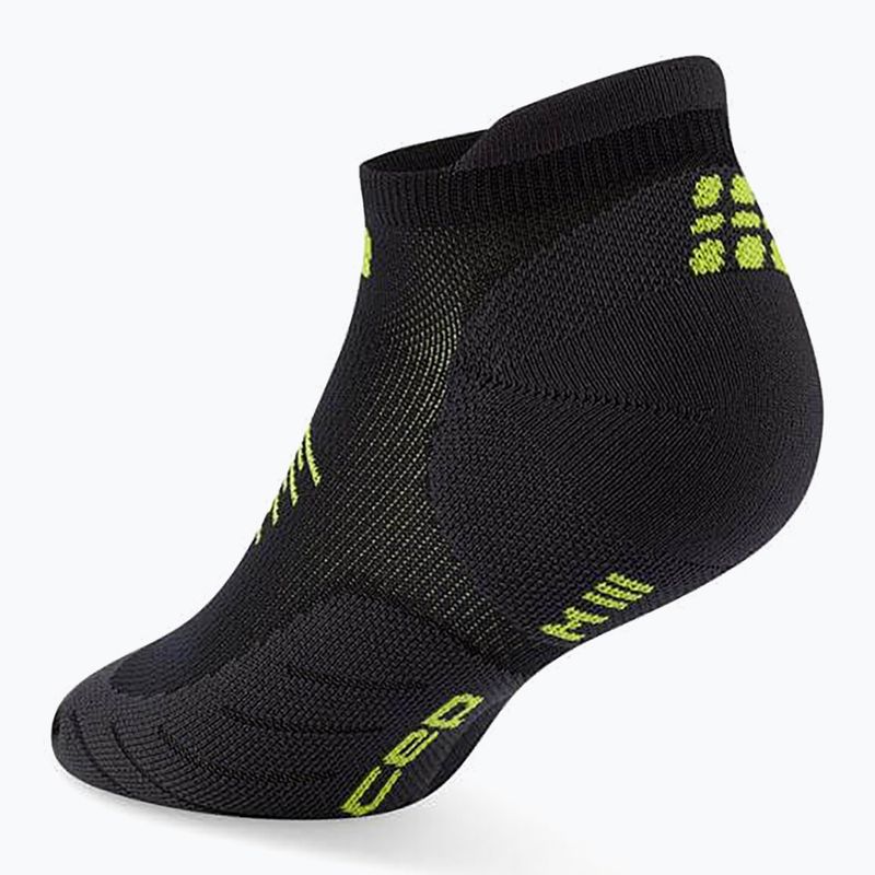 Șosete compresive pentru femei CEP Run No Show 5.0 black/lime 3