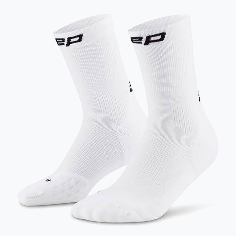 Șosete compresive pentru femei CEP Run Mid Cut 5.0 white