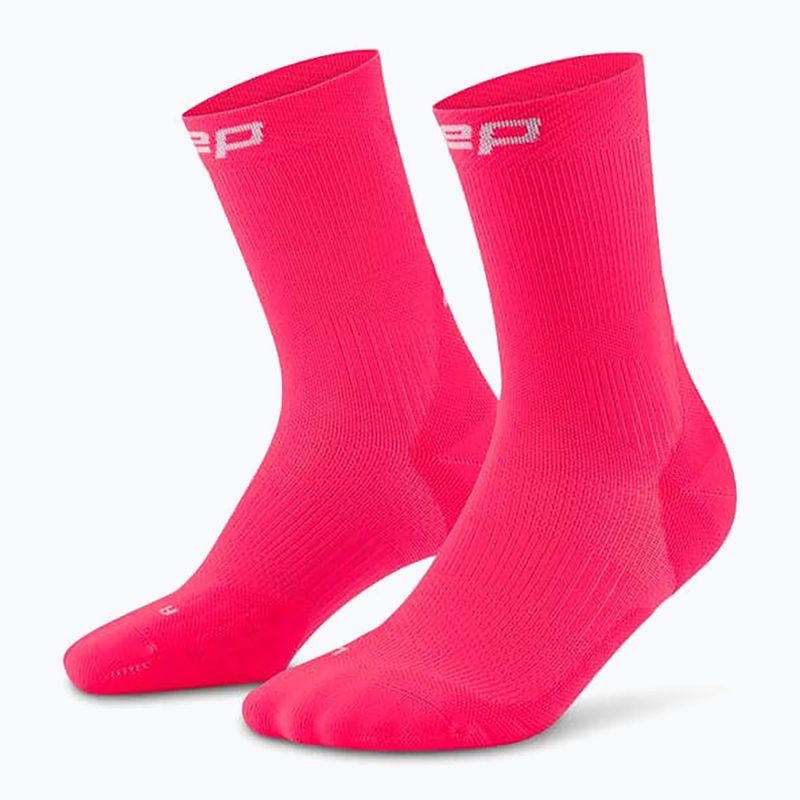Șosete compresive pentru femei CEP Run Mid Cut 5.0 pink