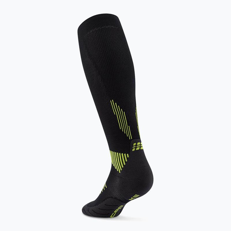 Șosete compresive pentru bărbați CEP Run Tall 5.0 black/lime 3