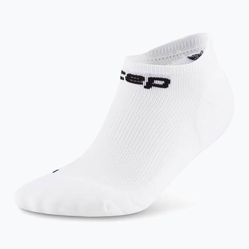 Șosete compresive pentru bărbați CEP Run No Show 5.0 white 2