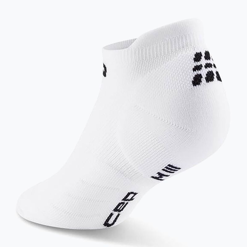 Șosete compresive pentru bărbați CEP Run No Show 5.0 white 3