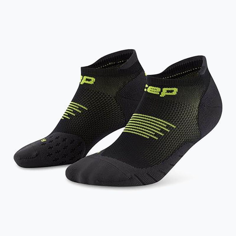 Șosete compresive pentru bărbați CEP Run No Show 5.0 black/lime