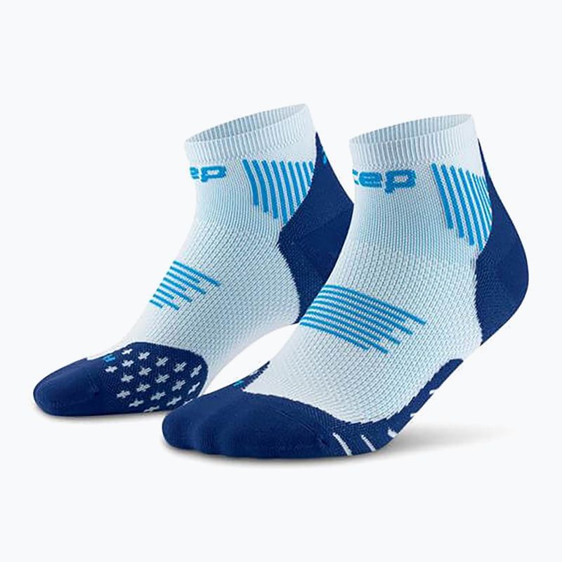 Șosete compresive pentru bărbați CEP Run Low Cut 5.0 ice/blue