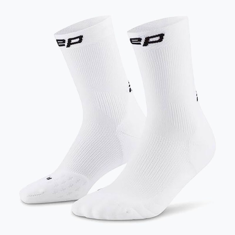 Șosete compresive pentru bărbați CEP Run Mid Cut 5.0 white