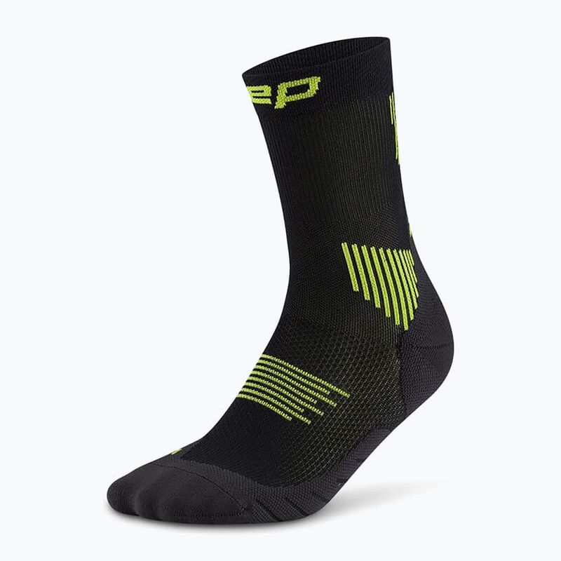 Șosete compresive pentru bărbați CEP Run Mid Cut 5.0 black/lime 2