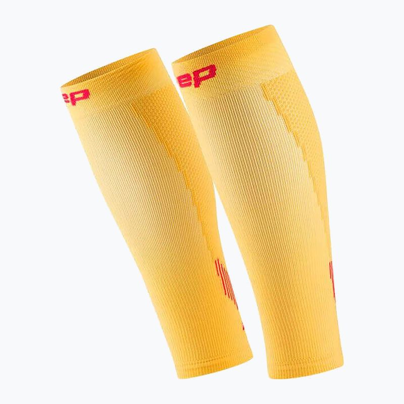 Benzi compresive de gambe pentru bărbați CEP Calf 5.0 marigold/burgundy