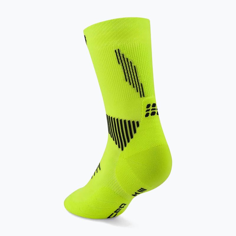 Șosete compresive pentru bărbați CEP Run Mid Cut 5.0 lime/black 3