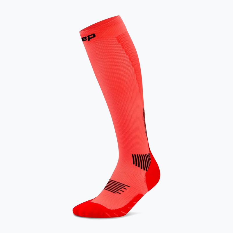Șosete compresive pentru bărbați CEP Run Tall 5.0 neon coral 2