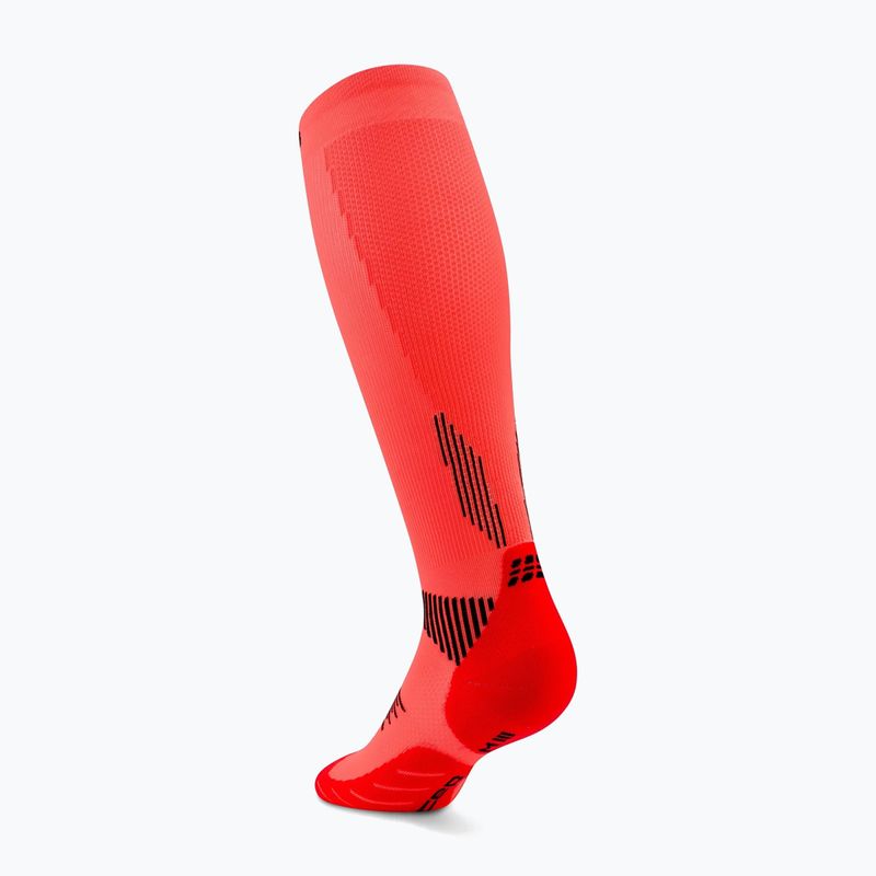 Șosete compresive pentru bărbați CEP Run Tall 5.0 neon coral 3