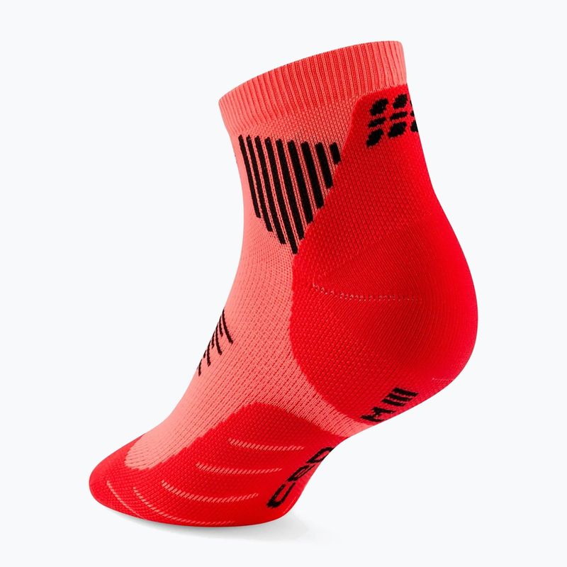 Șosete compresive pentru bărbați CEP Run Low Cut 5.0 neon coral 3