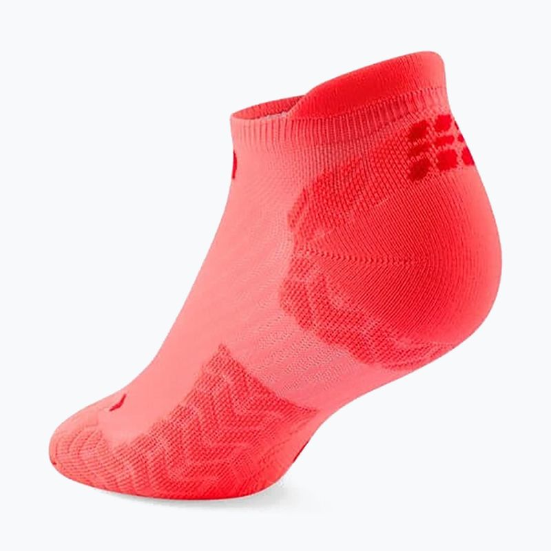 Șosete pentru femei CEP Ultralight No Show 4.0 neon coral/red 3