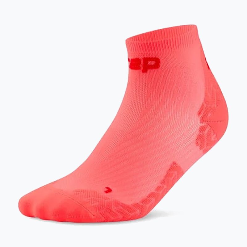 Șosete compresive pentru bărbați CEP Ultralight Low Cut 4.0 neon coral/red 2
