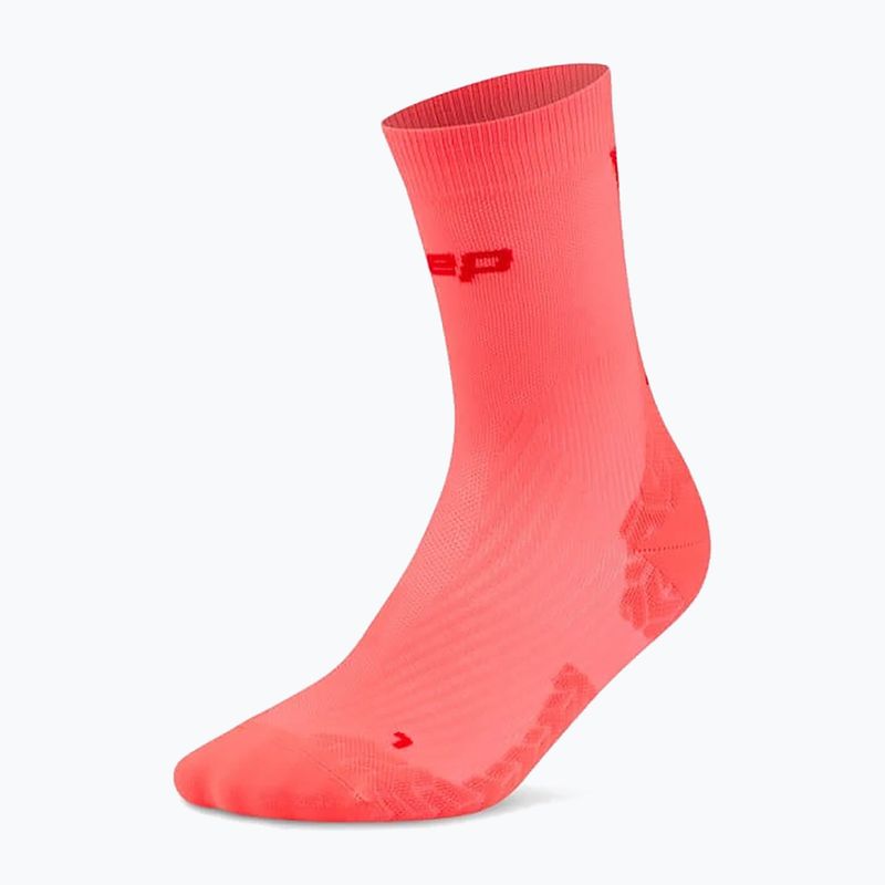 Șosete compresive pentru bărbați CEP Ultralight Mid Cut 4.0 neon coral/red 2