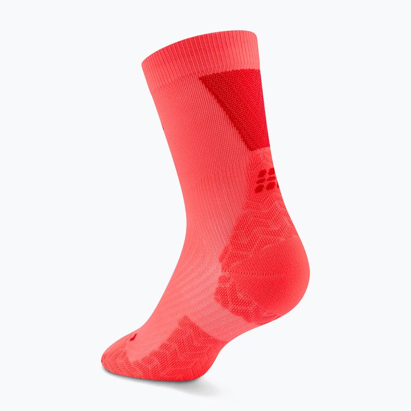 Șosete compresive pentru bărbați CEP Ultralight Mid Cut 4.0 neon coral/red 3