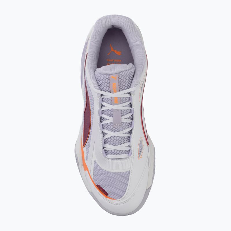 Încălțăminte de handbal pentru femei PUMA Solarstrike 4 puma white/heat fire/lilac crush berry 5