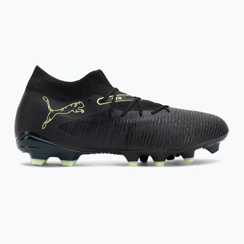 Încălțăminte de fotbal pentru bărbați PUMA Future 8 Match FG/AG puma black/fizzy light/green terrain 2