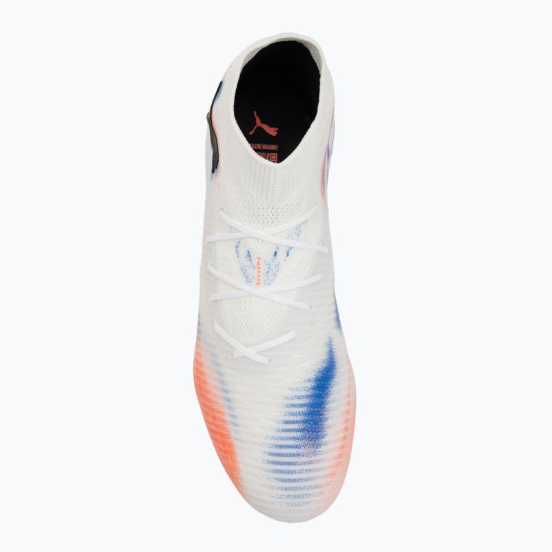 Încălțăminte de fotbal pentru bărbați PUMA Future 8 Pro FG/AG puma white/puma black/glowing red 5