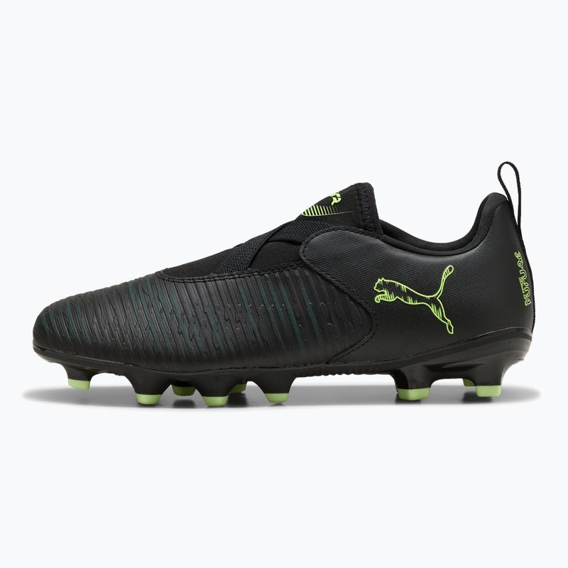 Încălțăminte de fotbal pentru copii PUMA Future 8 Match LL FG/AG Jr puma black/fizzy light/green terrain 9
