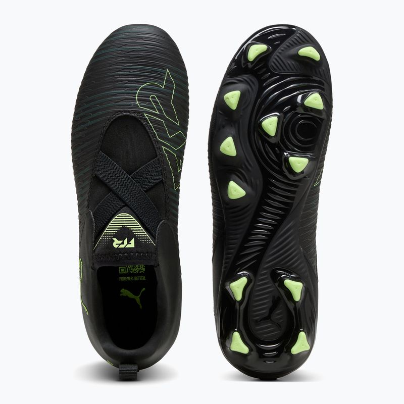Încălțăminte de fotbal pentru copii PUMA Future 8 Match LL FG/AG Jr puma black/fizzy light/green terrain 10