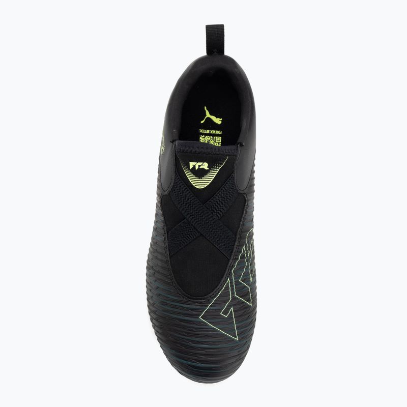 Încălțăminte de fotbal pentru copii PUMA Future 8 Match LL FG/AG Jr puma black/fizzy light/green terrain 5