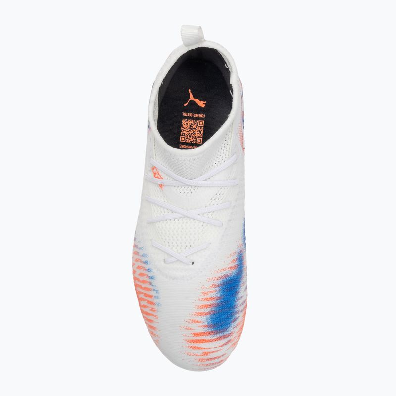 Încălțăminte de fotbal pentru copii PUMA Future 8 Match FG/AG Jr puma white/puma black/glowing red 5