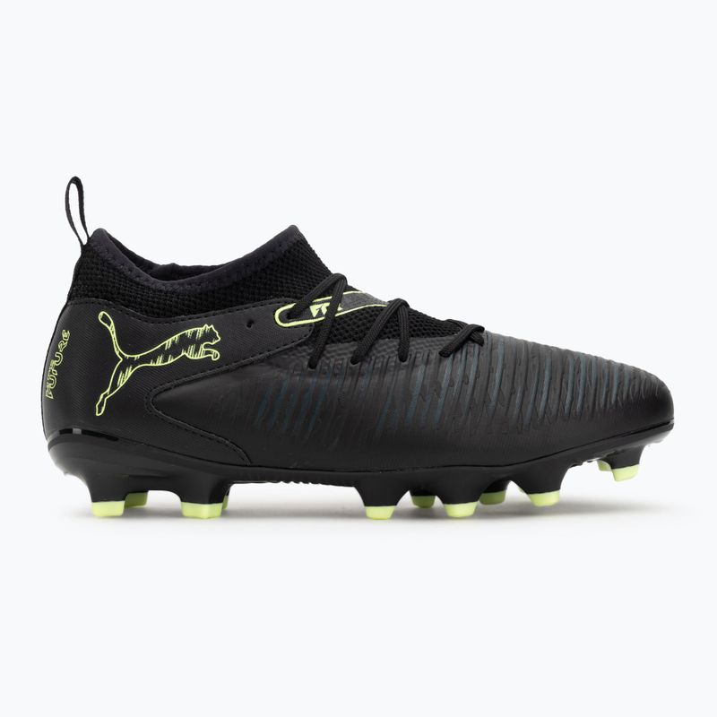 Încălțăminte de fotbal pentru copii PUMA Future 8 Match FG/AG Jr puma black/fizzy light/green terrain 2