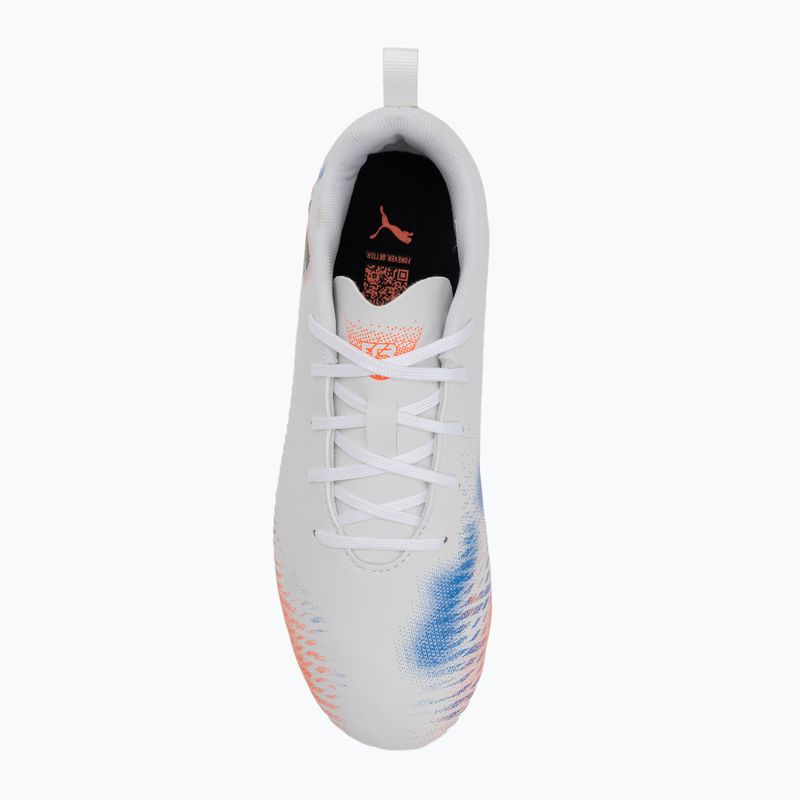 Încălțăminte de fotbal pentru copii PUMA Future 8 Play FG/AG Jr puma white/puma black/glowing red 5