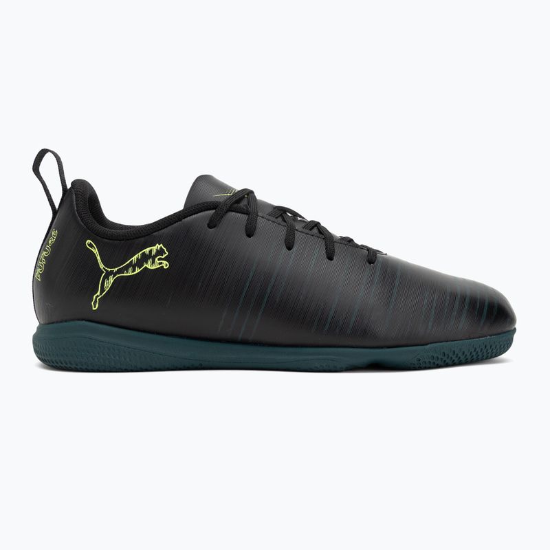 Încălțăminte de fotbal pentru copii PUMA Future 8 Play It Jr puma black/fizzy light/green terrain 2