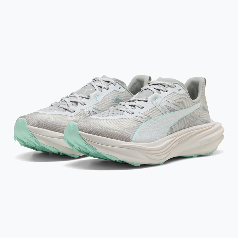 Încălțăminte de alergat pentru femei PUMA Deviate Nitro Elite Trail feather grey / mint melt 3