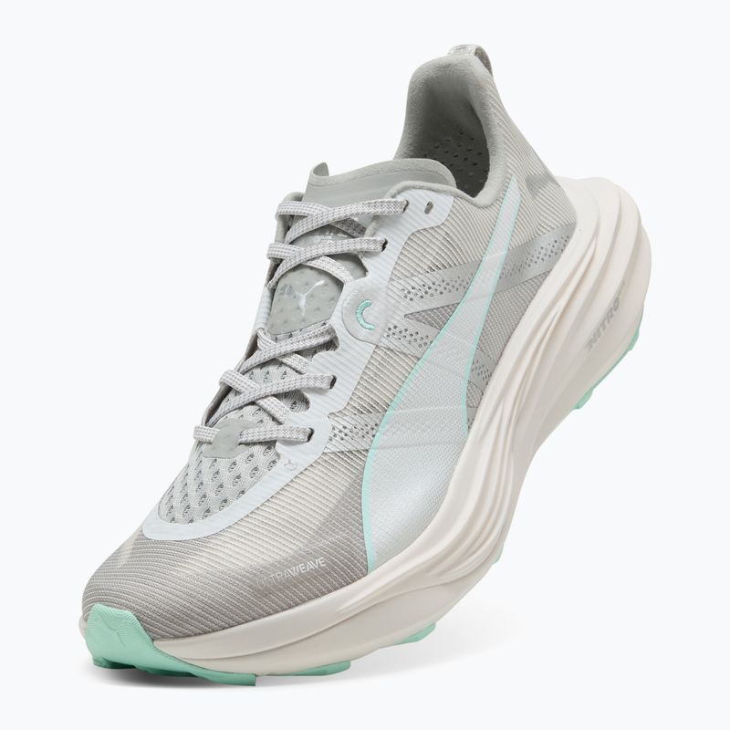 Încălțăminte de alergat pentru femei PUMA Deviate Nitro Elite Trail feather grey / mint melt 5
