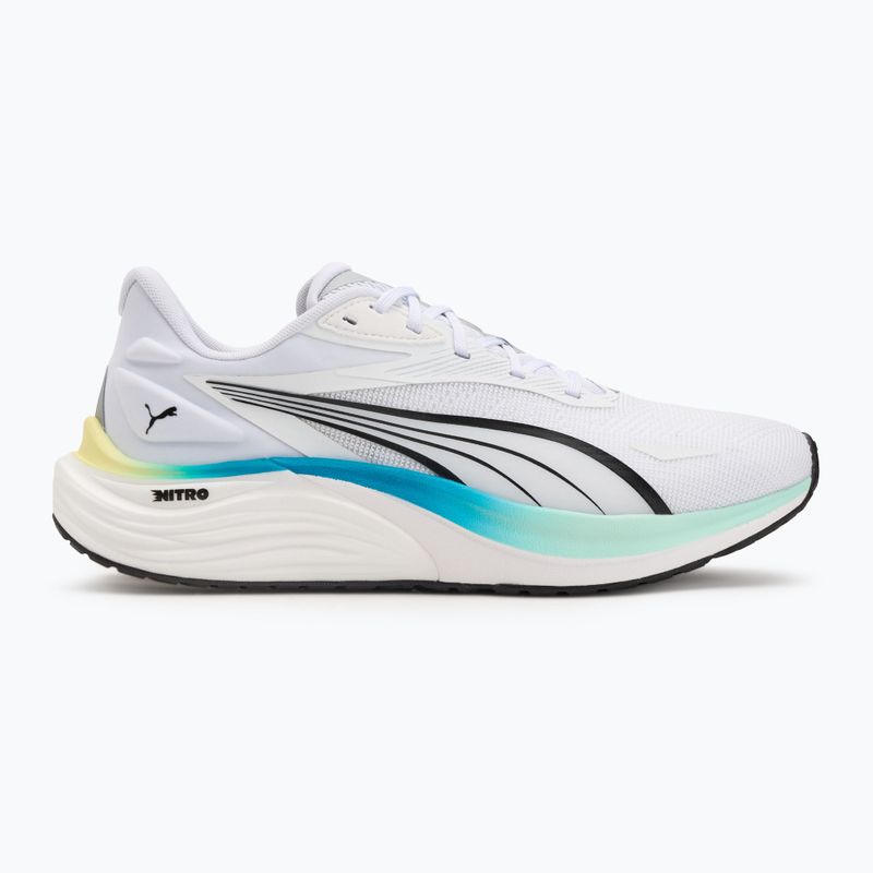Pantofi de alergare bărbați PUMA Electrify Nitro 4 puma white/mint melt/speed blue 2