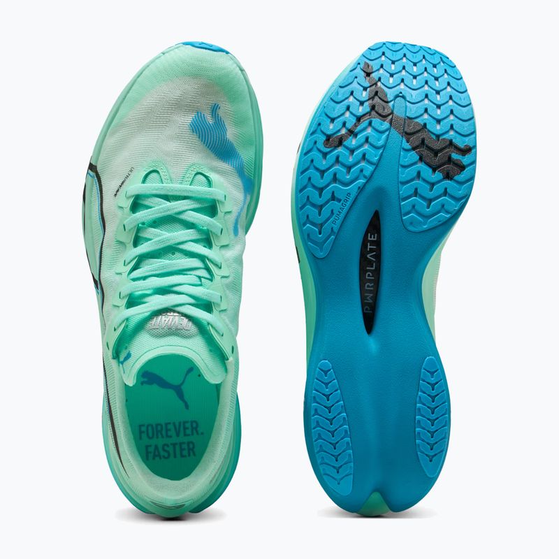 Pantofi de alergare bărbați PUMA Deviate Nitro Elite 3 mint melt/speed blue 12