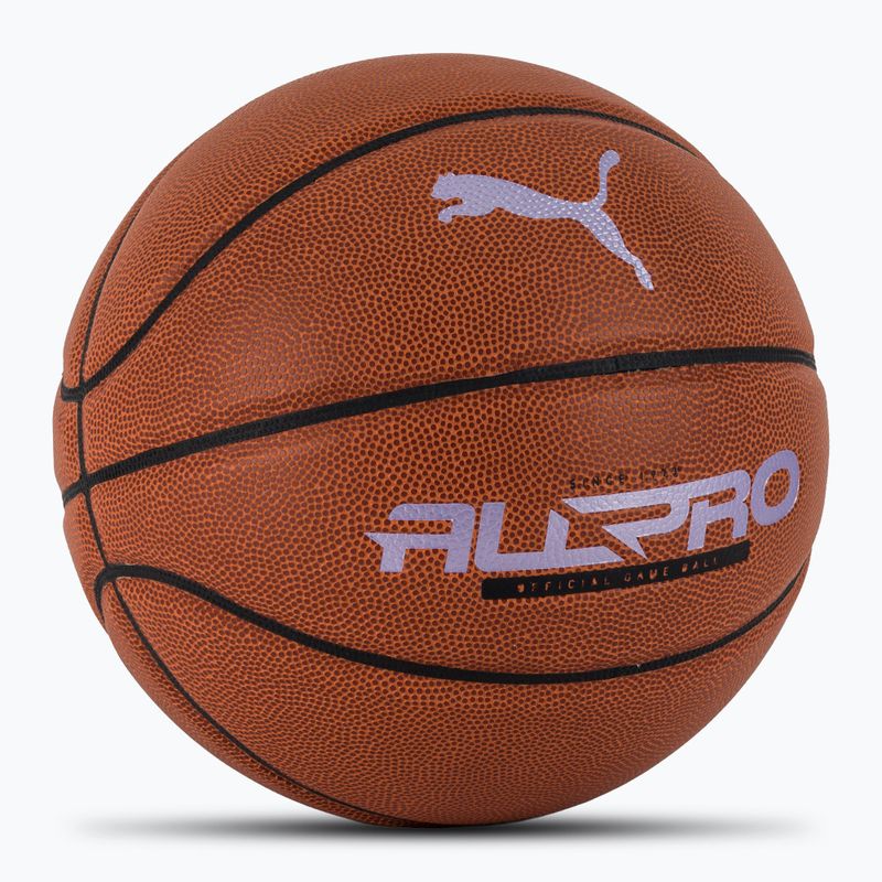 Minge de baschet PUMA teamJAWS All Pro Basketball leather brown/puma black mărime 7 2