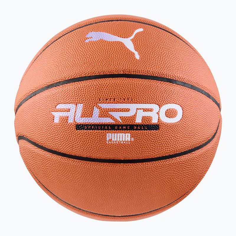 Minge de baschet PUMA teamJAWS All Pro Basketball leather brown/puma black mărime 7