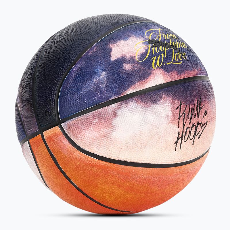 Minge de baschet PUMA Hooptopia Sunset Basketball flame orange/puma black/multicolor mărime 7 2