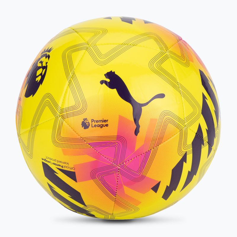 Minge de fotbal PUMA Orbita Cup PL Lights fluo yellow/multicolor mărime 5