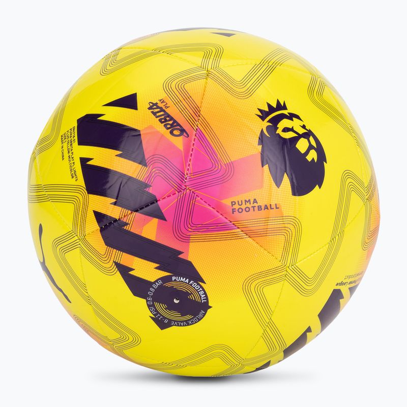 Minge de fotbal PUMA Orbita Cup PL Lights fluo yellow/multicolor mărime 5 2