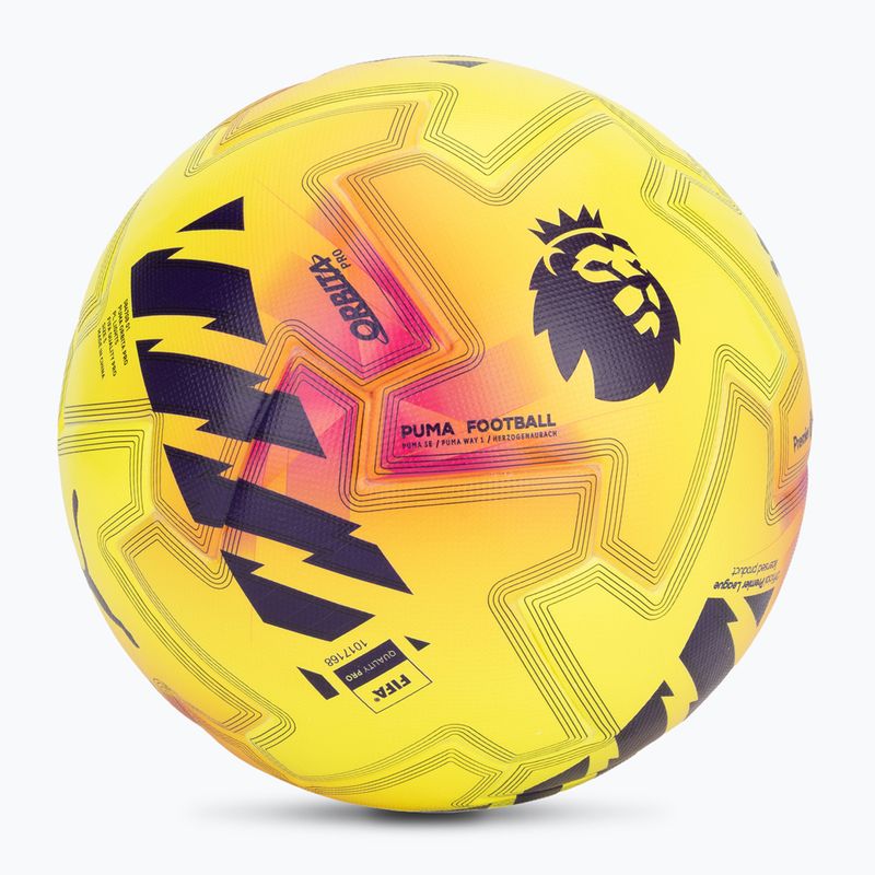 Minge de fotbal  PUMA Orbita Pro PL Lights FIFA Quality fluo yellow/multicolor mărime 5 2